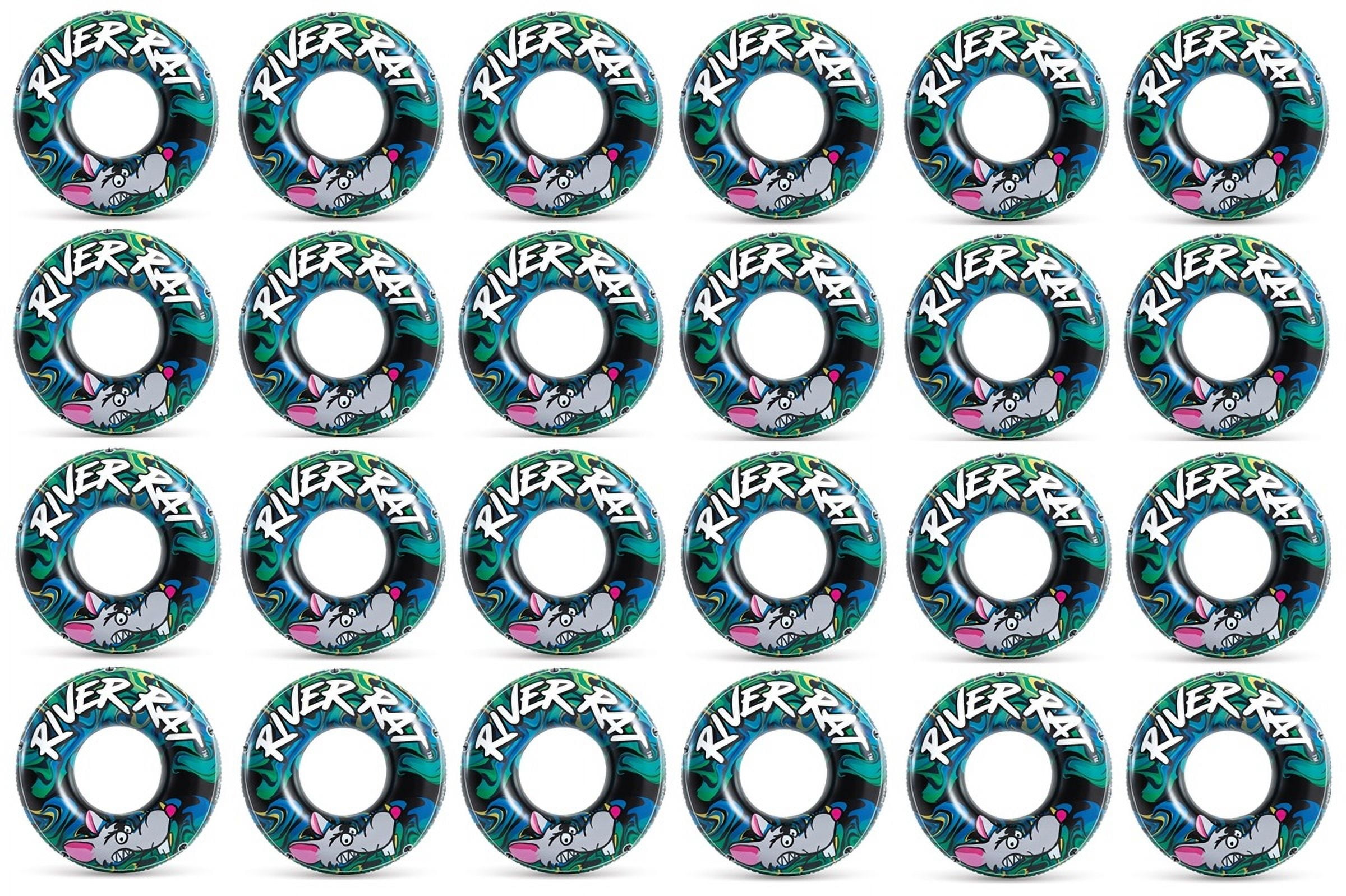 24-Pack Intex River Rat 48" Inflatable Tubes For Lake-Pool-River 24 x 68209E