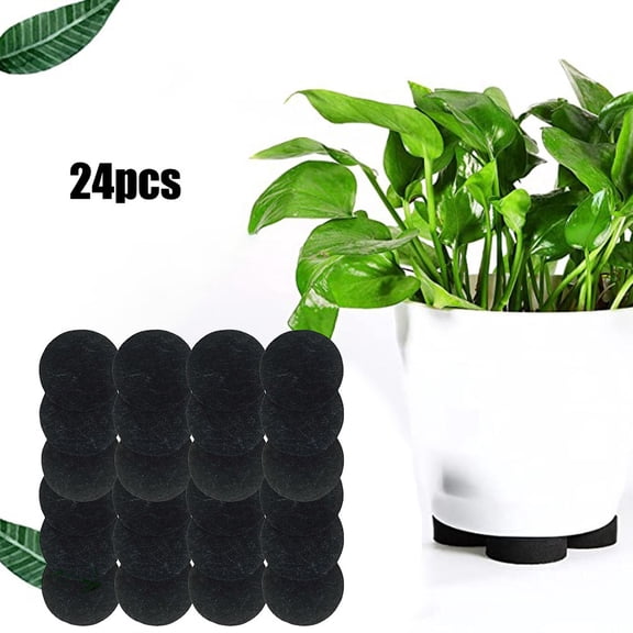 24 Pack Invisible Low-Profile Plant Pot Feet with Non-Slip Design for Indoor and Outdoor Garden Pots