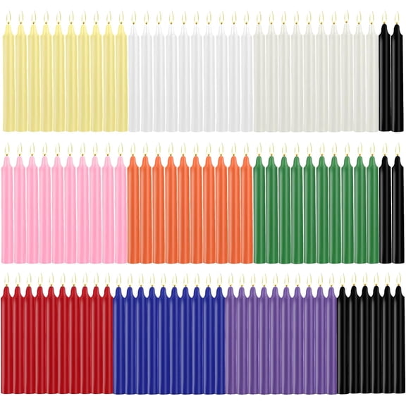 24 Pack Ivory Color Spell Chime Candles – Premium Mini Unscented Taper Candles for Rituals, Prayer, Birthdays, Meditation, Altar, Spells, Chime Candles - 4 Inch Tall - Ideal for Witches