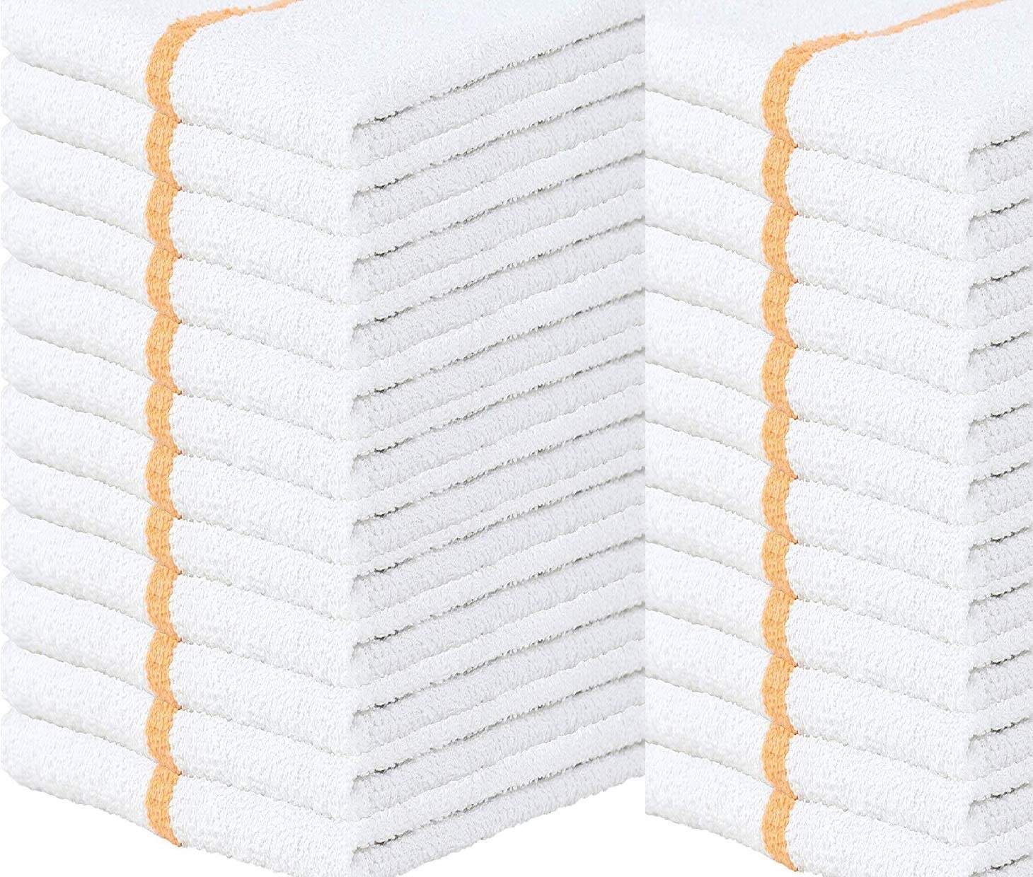 NEW BULK 12-120 PACK STRIPE KITCHEN CLEANING BAR TOWELS BARMOPS HEAVY DUTY 16X19