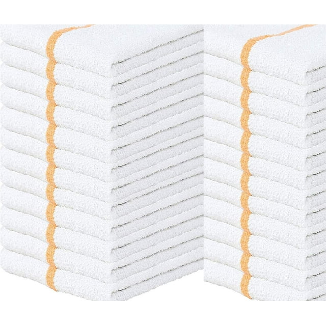 24 Pack Kitchen Cleaning Towels, 16x19 Bar Mop Towels, 30oz Commercial