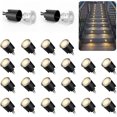 24 Pack LED Recessed Deck Lights with Protecting Shell, IP68 Waterproof ...