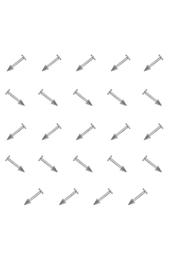 24 Pack Labret Monroe Piercing Barbells with Spike Ends 316L Steel - 14g and 16g
