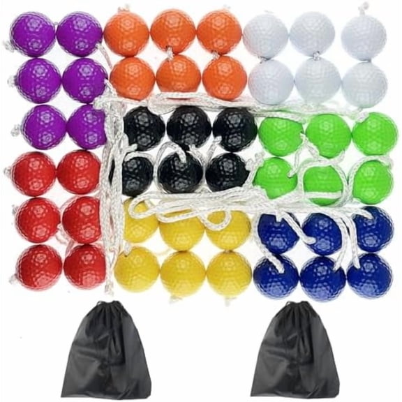 24 Pack Ladder Balls Ladder Toss Balls Replacement with Storage Bag for Toss Match (8 Colors)$$Sport & Recreation Other