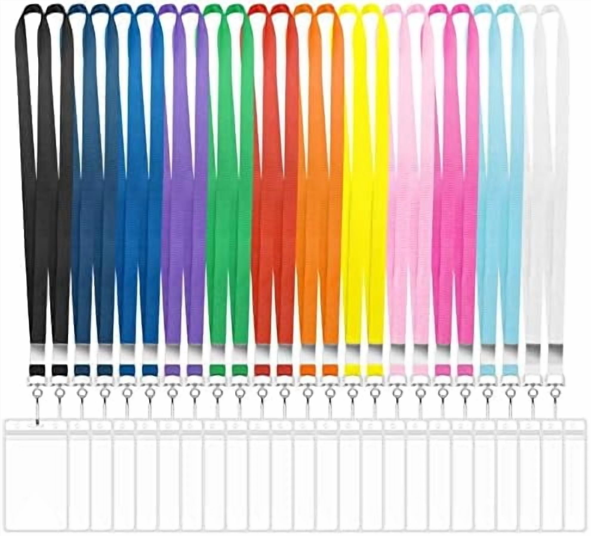 24 Pack Lanyards for ID Badges Cruise Lanyard for Ship Cards with Waterproof ID Badge Holder Cruise Essentials 2025 (12 Colors)