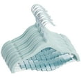 thumbnail image 1 of Juvale 24-Pack Light Blue Velvet Hangers - Kid Hangers with Clips - 360 Degree Swivel Hook & Space-Saving Design - 12 x 8 in, Light Blue, 1 of 9