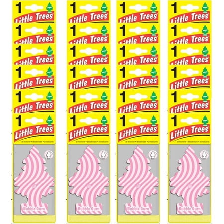 24 Pack Little Trees Bubble Gum Scent Car and Home Air Fresheners