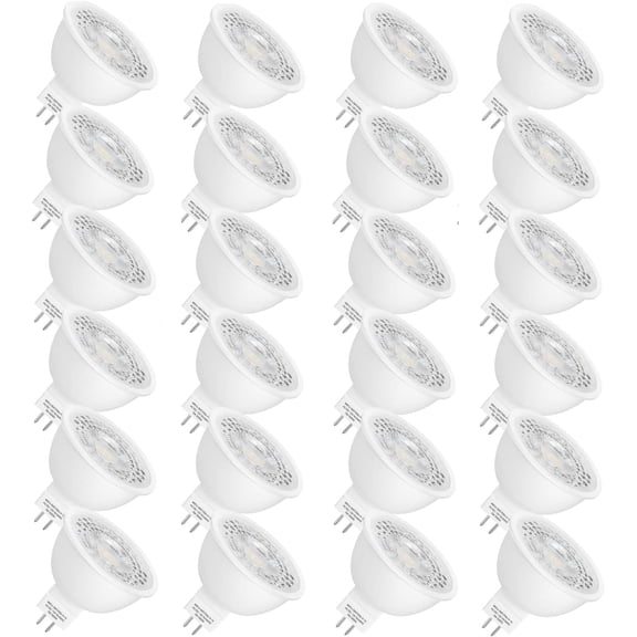 24 Pack MR16 LED Bulbs 50W Halogen Equivalent 5000K,5W GU5.3 MR16 12V Spotlight Bulb,Non-Dimmable,45°Beam Angle for Landscape Track Light Recessed