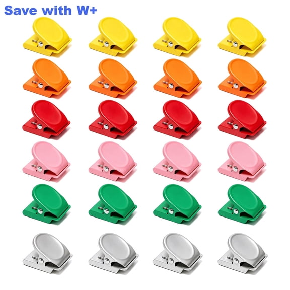 24 Count Magnetic Chip Clips, Multipurpose Magnets for Classroom & Locker