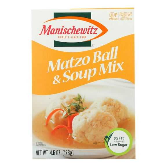 (24 Pack) Manischewitz Kosher Matzo Ball and Soup Mix, 4.5 Oz Box