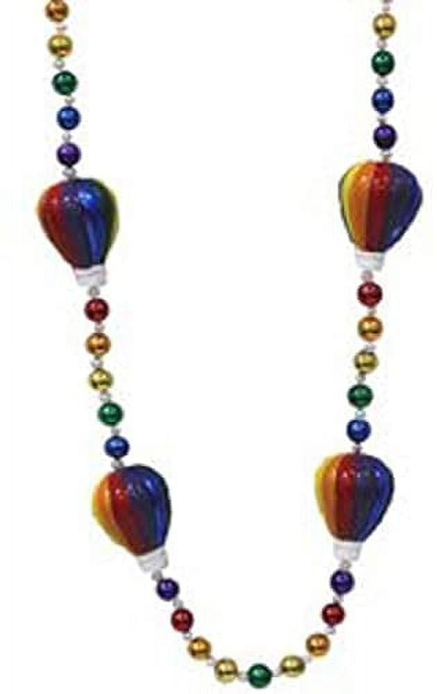 Rainbow Mardi Gras Beads - Jewelry - 48 Pieces, 24/2651