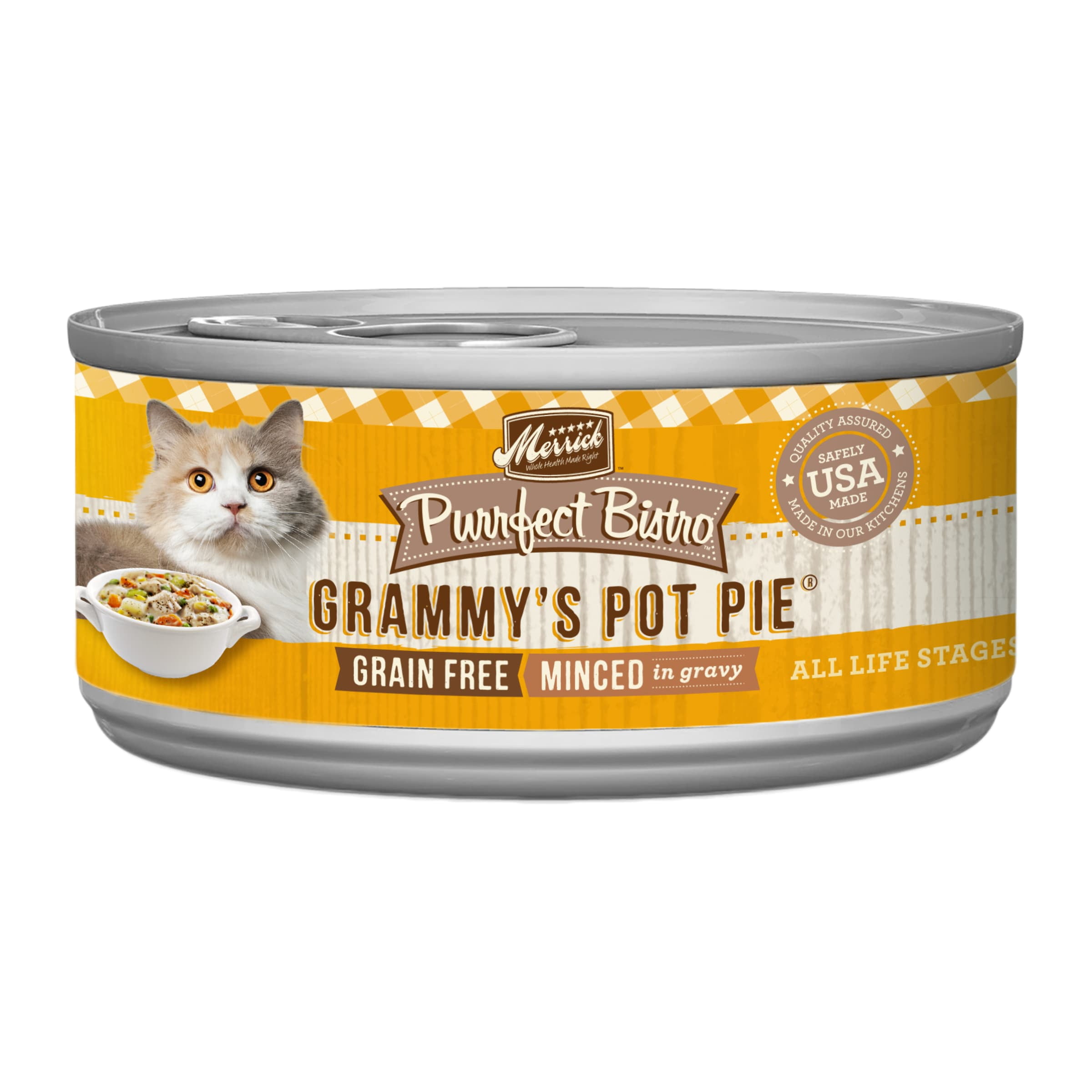 Merrick Purrfect Bistro Grammy s Pot Pie Minced in Gravy Wet Cat Food 5.5 oz Cans 24 Pack Walmart