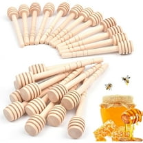 24 Pack Mini Wooden Honey Dipper Sticks, 4 inch Honey Stirrer Stick Spoon for Dispense Drizzle Honey