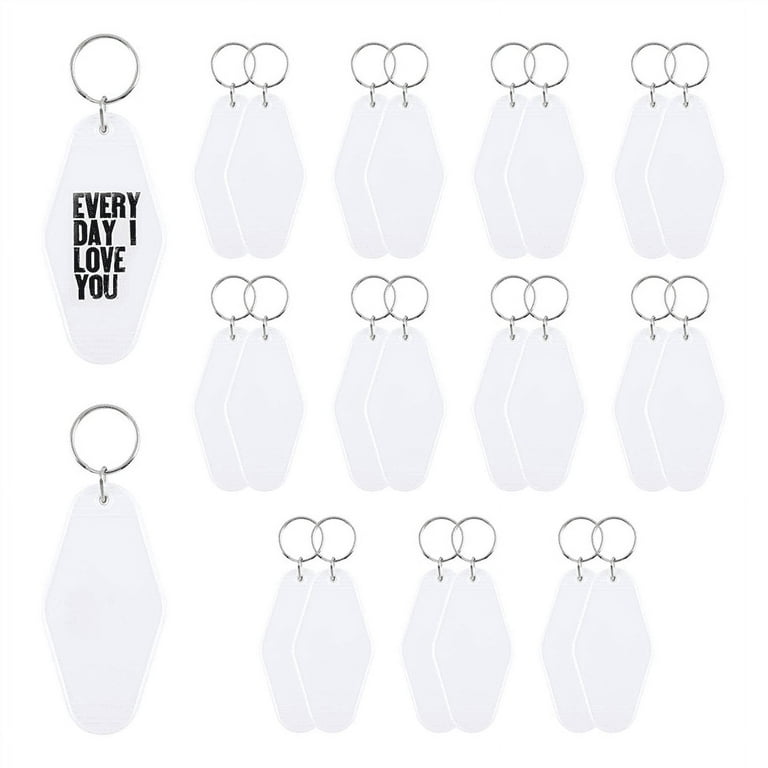 FittingsStudio Versatile Metal Circle Keychain Blanks - Crafting Custom Logo Keychains, Blank Keychains, Metal Keychains with Key Holder for Hotels, Motels