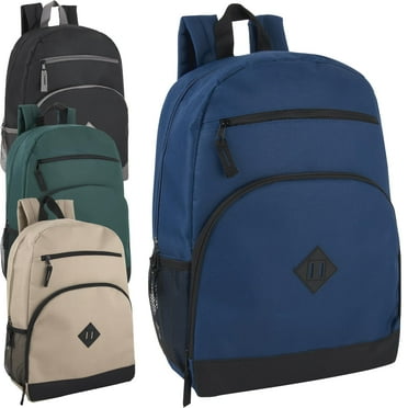 24 Pack Multipocket Backpacks with Front Zippered Pockets and Side Mesh Pockets in Men’s Color Pack
