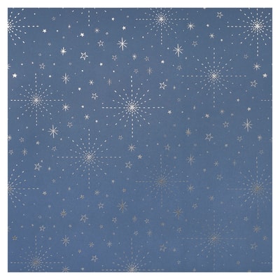 Recollections Navy & Silver Star Cardstock Paper, 12" x 12", 24 Pack