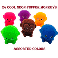 thumbnail image 1 of 24 Pack - Neon Color Monkey Puffer Balls (2") Stress Relief Fun, 1 of 8