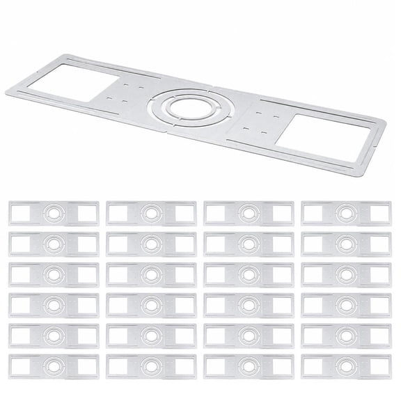 24 Pack New Construction Mounting Plate, Galvanized Steel Light Fixture Bracket for 3/4/6 Inch LED Recessed Lights