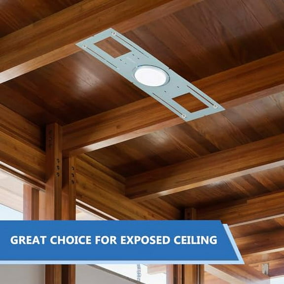 24 Pack New Construction Rough in Plate Pre Mounting Bracket for 3 / 4 /6 inch Wafer LED Lights, 26 Inch Length, Shallow Recessed Lighting Housing, Galvanized Metal Sheet