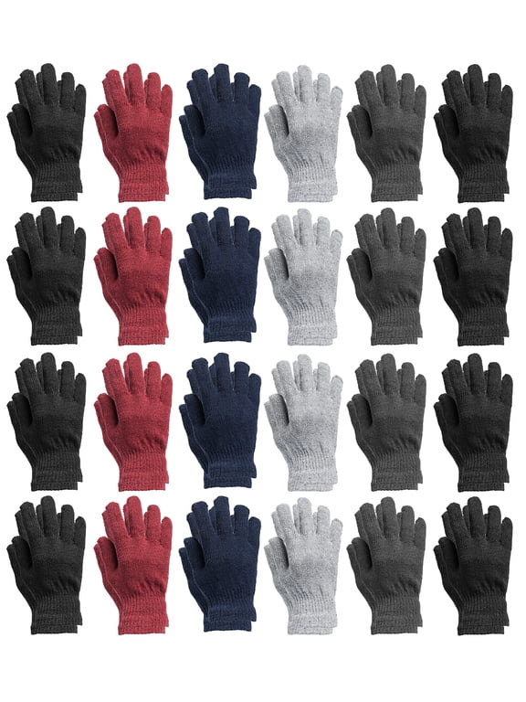 24 Pack Of SOCKS'NBULK Wholesale Assorted Beanies Bulk Thermal Winter Hats Solid Assorted (Assorted Beanies)