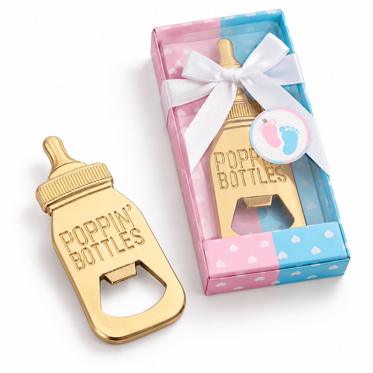 24 Pack Pacifier Shaped Bottle Openers Blue and Pink for Gender Reveal ...