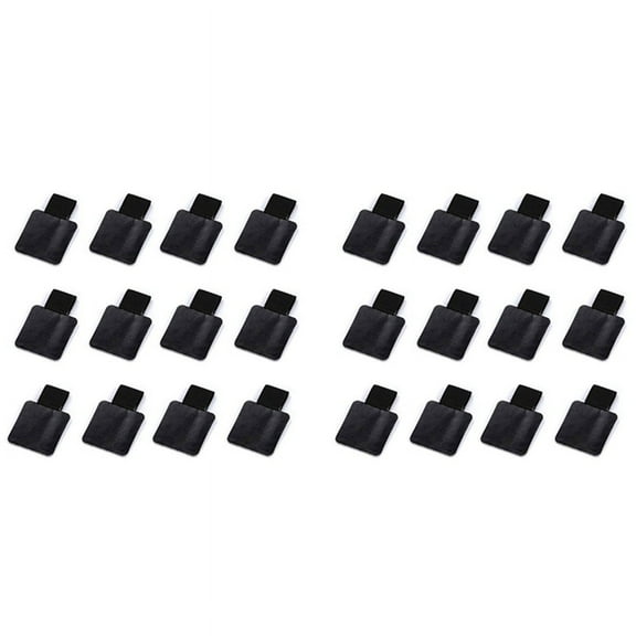 24 Pack Pen Loop Holder, Self-Adhesive Pen Holder Pencil Elastic Loop for , Journals, Calendars (Black)