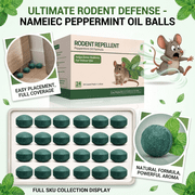 24 Pack Peppermint Oil Rodent Repellent, Natural Deterrent for Mice Rats Squirrels, Indoor & Outdoor Use, Family & Pet Safe for Home Cars Garages RVs