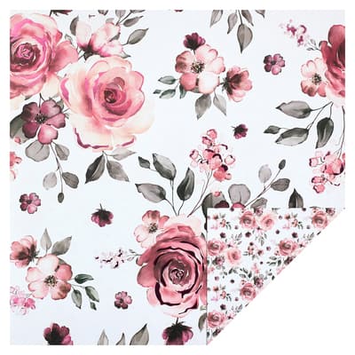 Recollections Pink Roses Cardstock, 12" x 12", 24 Pack