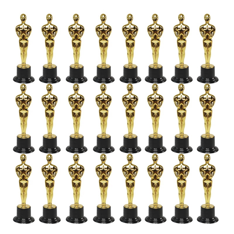 24 Pack Plastic Award Trophies Statuette for Party Favors,School Award,Game Prize,Party Prize