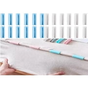 Bed Sheet Grippers 24 Pack, Plastic Fastener Clips for Sheets, Mattress Covers and Bedding, Snug Wrinkle Free Bed Sheet Holder Set TIKA