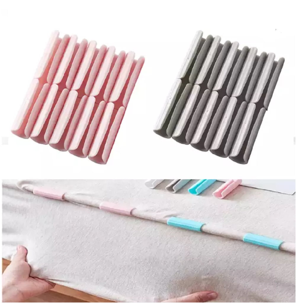 24Pack Plastic Bed Sheet Grippers Durable Fasteners Clips to Keep