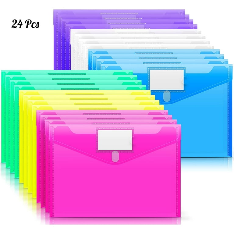 Poly Envelopes With Snap Closure 24 Pack Green Plastic Filing Envelopes ...