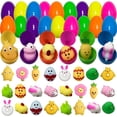 thumbnail image 1 of 24-Pack Plastic Prefilled Easter Eggs with Mochi Squishy Toys Inside, Easter Basket Stuffers for Kids and Toddlers, 1 of 5