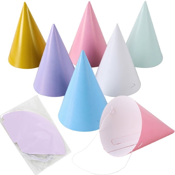 24 Pack Pre-Assembled Party Hats, Colorful Cone Hat for Adults & Kids, Party Supply for Party Decorations, Birthday Party Headwear for Women Men