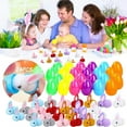 thumbnail image 1 of 24 Pack Prefilled Easter Eggs with Easter Bunny Plush, Easter Basket Stuffers Party Favors Gift Bags for Kids Cute Stuff Plush Fidget Toys Classroom Treasure Box Egg Hunt Games Supplies, 1 of 8