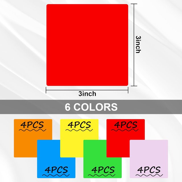 24 Pack Reusable Dry Erase Sticky Notes 3Inch Dry Rrase Labels Reusable
