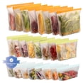 thumbnail image 1 of 24 Pack Reusable Food Storage Bags, BPA-Free Stand up Sandwich Bags for Lunch, Fruit, Salad, 1 of 10