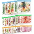 24 Pack Reusable Food Storage Bags Non Plastic & Silicone Gallon