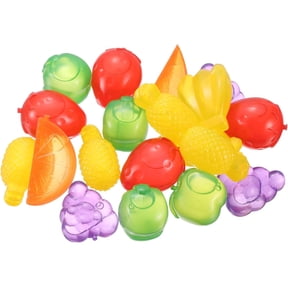 24 Pack Reusable Fruit Shaped Ice Cubes, Decorative Reusable Ice Balls for Whiskey Cocktail Coffee, Tropical Fruit Ice Cubes for Pool Luau Summer Party Bar Drinks