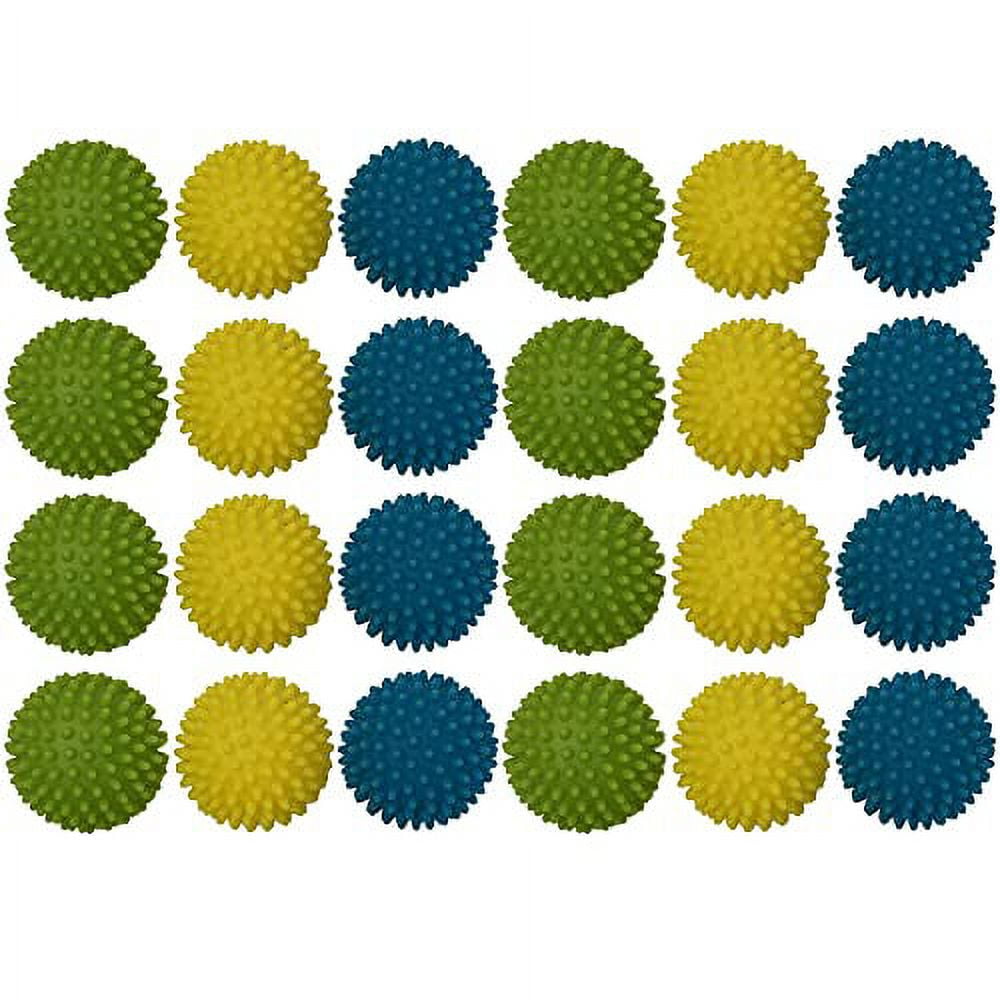 24 Pack Reusable Laundry Anti Static Dryer Balls Plastic Fabric