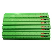 24 Pack - RevMark Carpenter Pencils w/Printed Ruler (Neon Green) - Made in USA