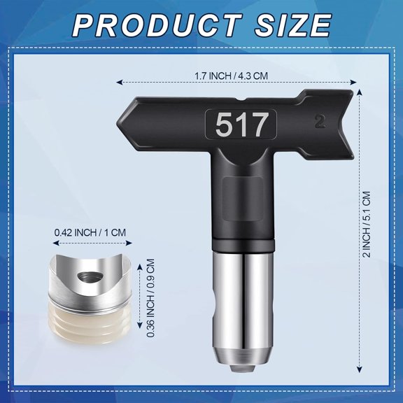 24 Pack Reversible Spray Tips Black Airless Sprayer Nozzle Tips Paint Spraying Machine Part for Homes Buildings Fences Airless Spraying Machine Paint Accessories (Spray Range: 2-14 Inches)$$