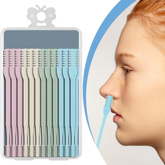 24 Pack Rotating Nose & Ear Hair Trimmer, Manual 2-in-1 Grooming Tool with Stainless Steel Head & Cleaning Brush, Portable Painless Trimmer for Men, By Preplabs