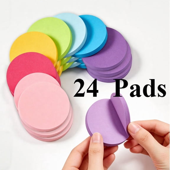 24-Pack Self-Stick Memo Pads 720 Sheets, 3x3 Inch Assorted Color Removable Notes for Home Office