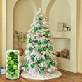 thumbnail image 1 of 24-Pack Shatterproof Christmas Ball Ornaments - 40mm Green Plastic Baubles (Shiny/Matte/Glitter) for Christmas Tree Holiday Decor, 1 of 7