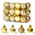 thumbnail image 1 of 24‑Pack Shatterproof Christmas Ball Ornaments, Electroplated Plastic Hanging Bauble Set, 1.2 in Multi‑Finish Xmas Tree Decor Balls for Xmas Tree Home Party Holiday Decoration, 1 of 5