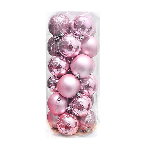 24 Pack Shatterproof Christmas Ball Ornaments Hanging Baubles, Assorted Color Tree Decorations Set for Xmas Holiday Party, Indoor Outdoor Home Decor Supplies 1.2Inch