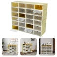 thumbnail image 1 of 24 Pack Shoe Boxes,Stackable Clear Shoe Boxes Flip Lid Shoe Boxes Boot Storage Organizer Shoe Cabinet & Shoe Cupboard for Homes, Cloakrooms for Storing Flats, Slippers, Casual Shoes (Avocado Green), 1 of 9