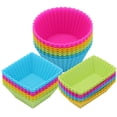 24 Pack Silicone Muffin Baking Cups Cupcake Liners Lunch Box Bento ...