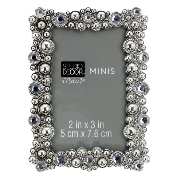 Studio Decor Silver Gems Mini Frame, 24 Pack